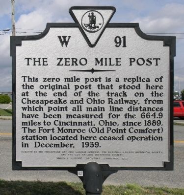 The Zero Mile Post Marker image. Click for full size.