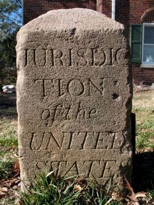 Original Federal Boundary Stone NW 7. Click for full size. Original Federal Boundary Stone NW 7 image. Click for full size.