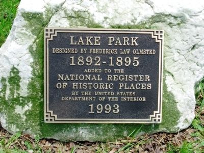 Lake Park Marker image. Click for full size.
