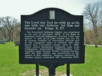 Norseland Lutheran Church Marker image. Click for full size.