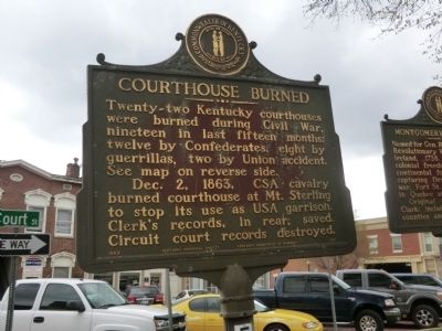Courthouse Burned Marker. Click for full size. Courthouse Burned Marker image. Click for full size.