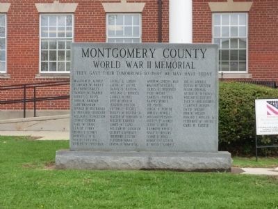 Montgomery County War Memorial Courthouse-World War II Veterans Memorial image. Click for full size.