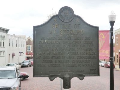 Battle of Mt. Sterling Marker. Click for full size. Battle of Mt. Sterling Marker image. Click for full size.