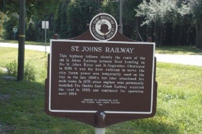 St. Johns Railway Marker image. Click for full size.
