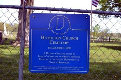 Hamilton Church Cemetery Marker image. Click for full size.