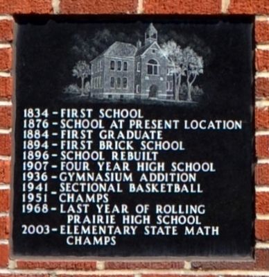 Rolling Prairie School Marker image. Click for full size.