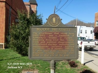 "Bloody Breathitt" Marker. Click for full size. "Bloody Breathitt" Marker image. Click for full size.