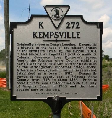 Kempsville Marker image. Click for full size.