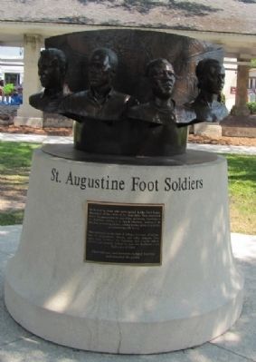 The St. Augustine Foot Soldiers Monument Marker. Click for full size. The St. Augustine Foot Soldiers Monument Marker image. Click for full size.