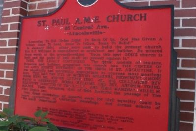St. Paul A.M.E. Church Marker image. Click for full size.