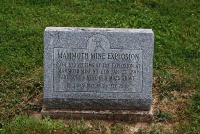 Mammoth Mine Explosion Mass Grave Marker image. Click for full size.