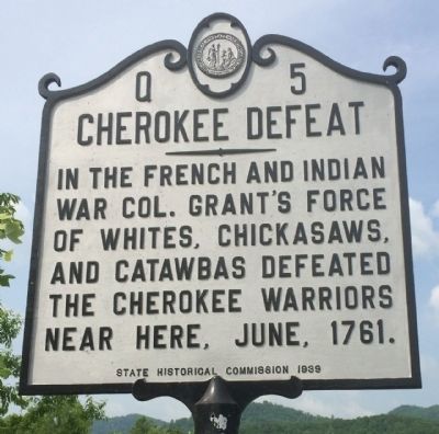 Cherokee Defeat Marker image. Click for full size.
