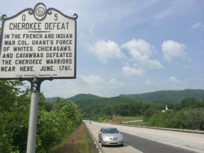 Cherokee Defeat Marker Area (Looking South) image. Click for full size.