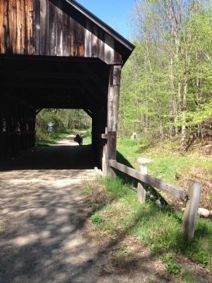 Salmond covered bridge and marker. Click for full size. Salmond covered bridge and marker image. Click for full size.