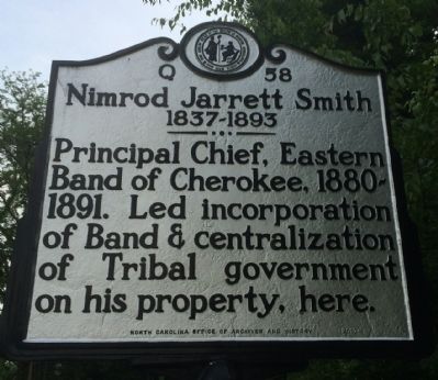Nimrod Jarrett Smith Marker image. Click for full size.