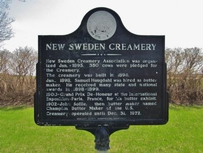 New Sweden Creamery Marker image. Click for full size.