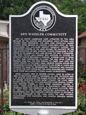 Ben Wheeler Community Marker image. Click for full size.