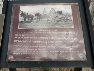 An Unsolved Mystery Marker. Click for full size. An Unsolved Mystery Marker image. Click for full size.