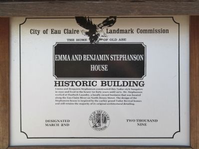 Emma and Benjamin Stephanson House Marker. Click for full size. Emma and Benjamin Stephanson House Marker image. Click for full size.