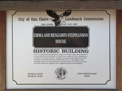 Emma and Benjamin Stephanson House Marker image. Click for full size.