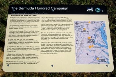 Actions in the East 1861-1863 Marker. Click for full size. Actions in the East 1861-1863 Marker image. Click for full size.