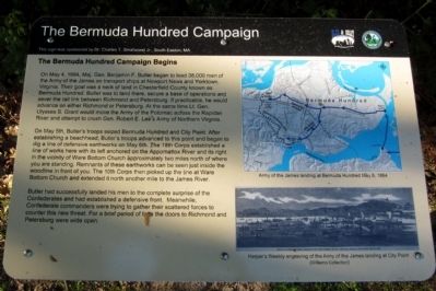 The Bermuda Hundred Campaign Begins Marker image. Click for full size.