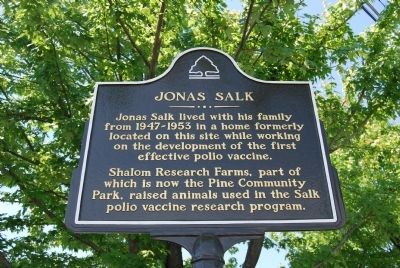 Jonas Salk Marker image. Click for full size.