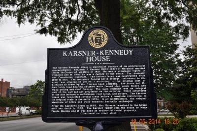 Karsner~Kennedy House Marker image. Click for full size.