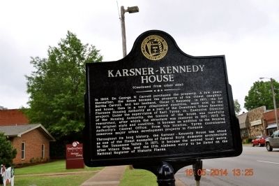 Karsner~Kennedy House Marker image. Click for full size.