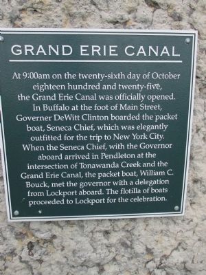 Grand Erie Canal Marker. Click for full size. Grand Erie Canal Marker image. Click for full size.