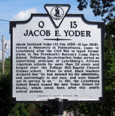 Jacob E. Yoder Marker image. Click for full size.
