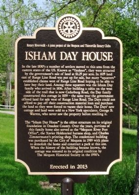 Isham Day House Marker image. Click for full size.