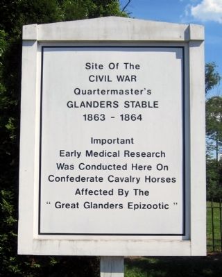 Glanders Stable Marker. Click for full size. Glanders Stable Marker image. Click for full size.