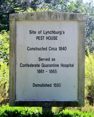 Site of Lynchburg's Pest House Marker image. Click for full size.