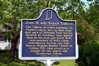 John H. and Sarah Tibbets Marker image. Click for full size.