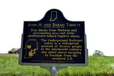 John H. and Sarah Tibbets Marker. Click for full size. John H. and Sarah Tibbets Marker image. Click for full size.