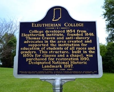 Eleutherian College Marker. Click for full size. Eleutherian College Marker image. Click for full size.