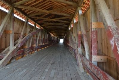Interior of Medora Covered Bridge image. Click for full size.