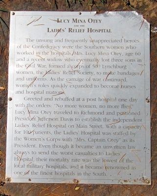 Lucy Mina Otey and the Ladies Relief Hospital Marker image. Click for full size.