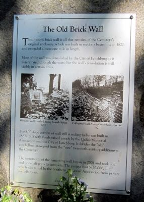 The Old Brick Wall Marker image. Click for full size.