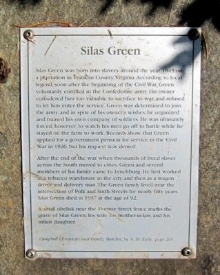 Silas Green Marker image. Click for full size.