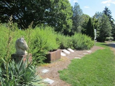 Horse statuary and stone water trough. Click for full size. Horse statuary and stone water trough image. Click for full size.