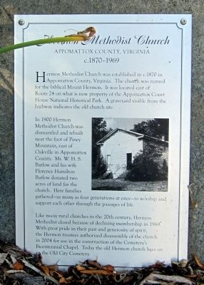 Hermon Methodist Church Marker. Click for full size. Hermon Methodist Church Marker image. Click for full size.