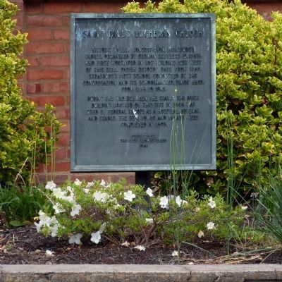 Saint Paul�s Lutheran Church Marker image. Click for full size.