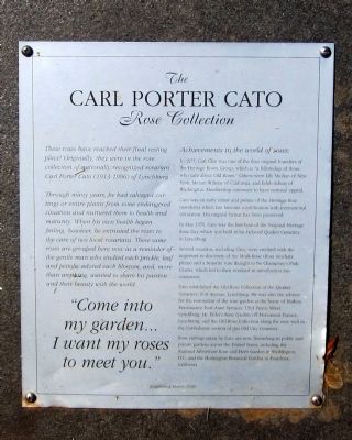 The Carl Porter Cato Rose Collection Marker image. Click for full size.