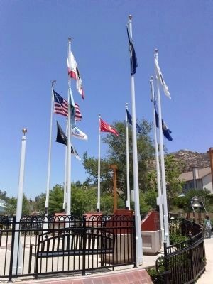 City of Poway Veterans Park Flags image. Click for full size.