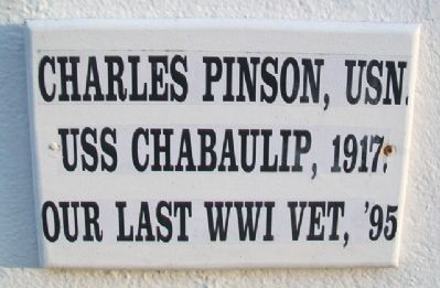 Charles Pinson, USN Marker image. Click for full size.