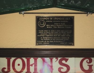 John's Grill Marker. Click for full size. John's Grill Marker image. Click for full size.