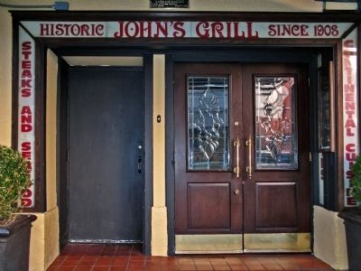 Historic John's Grill<br>Since 1908. Click for full size. Historic John's Grill<br>Since 1908 image. Click for full size.