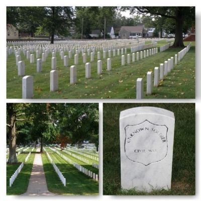 New Albany National Cemetery Markers image. Click for full size.